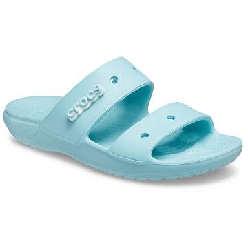 Crocs Klassiska Sandal Badtofflor Dam Aqua | Sverige 0625QMAZ